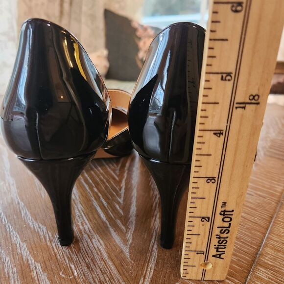 NEW MAIERNISI JESSI Mary Jane D'Orsay Black Patent Heel Pump size 8.5/39 - Picture 10 of 10